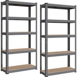SONGMICS Grey Heavy-Duty Shelving Unit - 30x75x150 cm - Industrial Heavy-Duty Shelf SONGMICS Grey Heavy-Duty Shelving Unit - 30x75x150 cm - Industrial Heavy-Duty Shelf