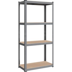 SONGMICS 4-Tier Grey Heavy-Duty Shelving Rack - Shelving Rack SONGMICS 4-Tier Grey Heavy-Duty Shelving Rack - Shelving Rack