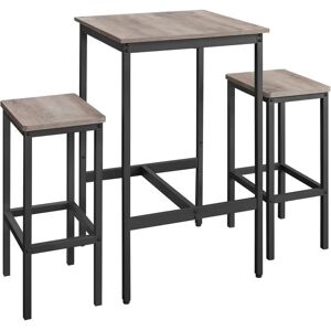 VASAGLE Small Kitchen Table with 2 Chairs - Industrial Rustic Dining Set VASAGLE Small Kitchen Table with 2 Chairs - Industrial Rustic Dining Set