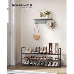 SONGMICS Zwart 3-Laags Metaal Schoenenrek - Schoenenopberger SONGMICS Zwart 3-Laags Metaal Schoenenrek - Schoenenopberger