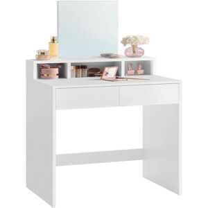 VASAGLE White Rectangular Mirror Dressing Table - Dressing Table VASAGLE White Rectangular Mirror Dressing Table - Dressing Table