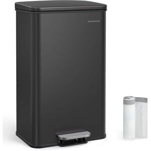 SONGMICS Steel Pedal Kitchen Bin - 40L, Black SONGMICS Steel Pedal Kitchen Bin - 40L, Black