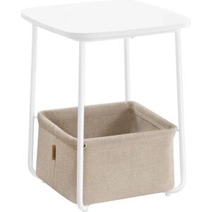 VASAGLE Square Side Table with Fabric Basket - Side Table VASAGLE Square Side Table with Fabric Basket - Side Table