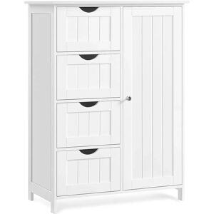 Mobiletto da Bagno VASAGLE con 4 Cassetti e Ripiano Regolabile - Bagno Mobiletto da Bagno VASAGLE con 4 Cassetti e Ripiano Regolabile - Bagno