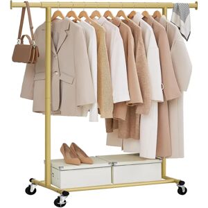 SONGMICS Pale Gold Clothes Rack - Heavy Duty, Extendable, Portable SONGMICS Pale Gold Clothes Rack - Heavy Duty, Extendable, Portable