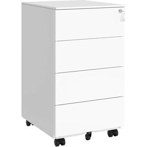 SONGMICS White Lockable 4-Drawer File Cabinet - File Cabinet SONGMICS White Lockable 4-Drawer File Cabinet - File Cabinet