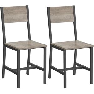 VASAGLE 2-Piece Dining Chair Set - Steel Frame, Industrial Style VASAGLE 2-Piece Dining Chair Set - Steel Frame, Industrial Style