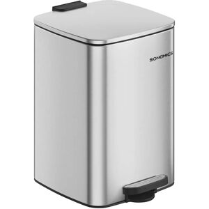 SONGMICS Metallic Silver 20 L Kitchen Bin - Kitchen Bin SONGMICS Metallic Silver 20 L Kitchen Bin - Kitchen Bin