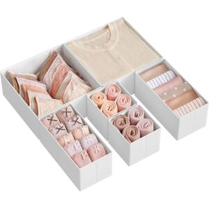 SONGMICS White Foldable Drawer Divider - Drawer Organizer & Divider SONGMICS White Foldable Drawer Divider - Drawer Organizer & Divider