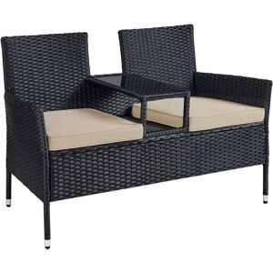 SONGMICS - PE-Polyrattan Balkonset - Musta - Garden set SONGMICS - PE-Polyrattan Balkonset - Musta - Garden set
