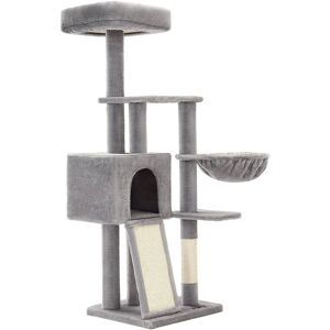 FEANDREA - Albero per Gatti 135 cm - Grigio Chiaro - Peluche FEANDREA - Albero per Gatti 135 cm - Grigio Chiaro - Peluche