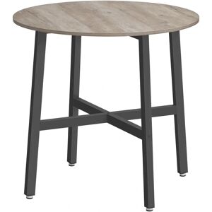 VASAGLE Heather Greige and Ink Black Round Dining Table - Dining Table VASAGLE Heather Greige and Ink Black Round Dining Table - Dining Table