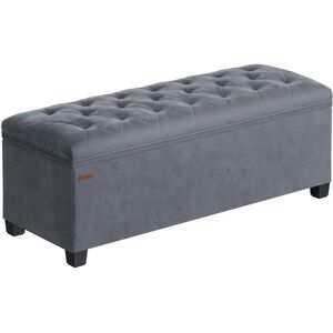 SONGMICS Sitzhocker mit Holzbeinen - Belastbar bis 300 kg - Schiefergrau SONGMICS Sitzhocker mit Holzbeinen - Belastbar bis 300 kg - Schiefergrau