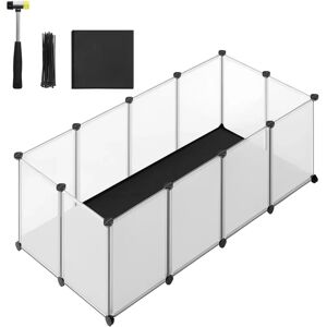 SONGMICS White Animal Enclosure with Waterproof Floor and Mat - 125L x 63W x 42H cm SONGMICS White Animal Enclosure with Waterproof Floor and Mat - 125L x 63W x 42H cm