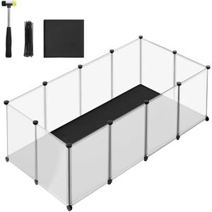 SONGMICS Pet Playpen with Floor - Small Animal Enclosure - Indoor Run - White SONGMICS Pet Playpen with Floor - Small Animal Enclosure - Indoor Run - White