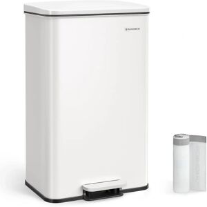 Pricenet 40L Steel Kitchen Trash Can - Soft Close, 15 Bags Pricenet 40L Steel Kitchen Trash Can - Soft Close, 15 Bags