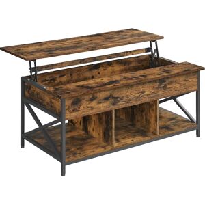 VASAGLE Rustic Brown & Black Coffee Table with Storage VASAGLE Rustic Brown & Black Coffee Table with Storage