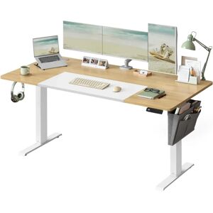 Bureau électrique réglable SONGMICS - Jaune Pastel, Blanc & Gris, 70x160cm Bureau électrique réglable SONGMICS - Jaune Pastel, Blanc & Gris, 70x160cm