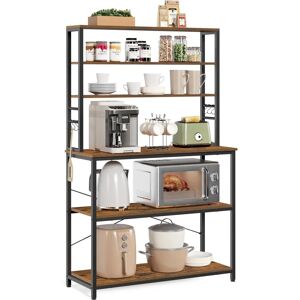 VASAGLE Kitchen Shelf - Rustic Brown & Black - 6 Levels VASAGLE Kitchen Shelf - Rustic Brown & Black - 6 Levels