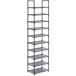 SONGMICS Zwart 10-laags schoenenrek - Schoenenorganizer SONGMICS Zwart 10-laags schoenenrek - Schoenenorganizer