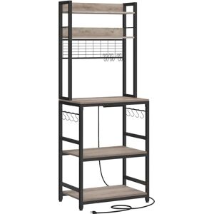 VASAGLE Küchenregal mit Mehrfachsteckdose - Industriell Vintage 40x80x170 cm VASAGLE Küchenregal mit Mehrfachsteckdose - Industriell Vintage 40x80x170 cm