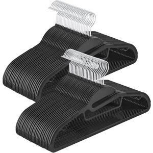 SONGMICS Black & Brown Plastic Coat Hangers - Clothes Hangers SONGMICS Black & Brown Plastic Coat Hangers - Clothes Hangers