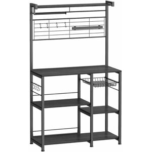 Estantería de Cocina VASAGLE con Barra Magnética para Cuchillos - Ébano y Negro Estantería de Cocina VASAGLE con Barra Magnética para Cuchillos - Ébano y Negro