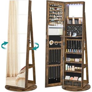 SONGMICS Rotating LED Mirror Jewelry Cabinet - Jewelry Storage Organizer SONGMICS Rotating LED Mirror Jewelry Cabinet - Jewelry Storage Organizer