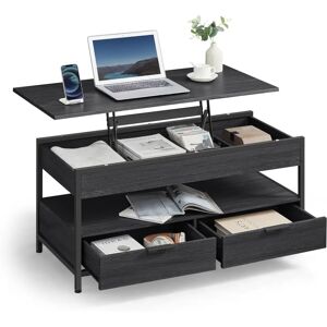 VASAGLE Coffee Table - Rustic Brown & Ink Black - Storage & Lift Top VASAGLE Coffee Table - Rustic Brown & Ink Black - Storage & Lift Top