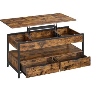 VASAGLE Salontafel - Bruin, met Opbergruimte, 100x50x48-63cm VASAGLE Salontafel - Bruin, met Opbergruimte, 100x50x48-63cm