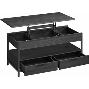 VASAGLE Verstelbare salontafel met opbergruimte - Antraciet & Zwart VASAGLE Verstelbare salontafel met opbergruimte - Antraciet & Zwart