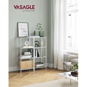VASAGLE 4-Tier Glass Shelf - Elegant transparent space-saving storage VASAGLE 4-Tier Glass Shelf - Elegant transparent space-saving storage