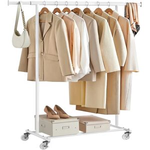 SONGMICS White Heavy Duty Clothes Rack with Extendable Rail - Clothes Rack SONGMICS White Heavy Duty Clothes Rack with Extendable Rail - Clothes Rack