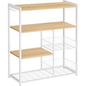 VASAGLE Kitchen Island with 2 Metal Mesh Baskets - Kitchen Storage Solution VASAGLE Kitchen Island with 2 Metal Mesh Baskets - Kitchen Storage Solution