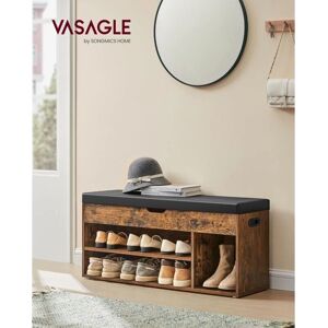 VASAGLE Storage Bench with Cushioned Seat - 3 Compartments - Hidden Storage - Living Room, Hallway VASAGLE Storage Bench with Cushioned Seat - 3 Compartments - Hidden Storage - Living Room, Hallway