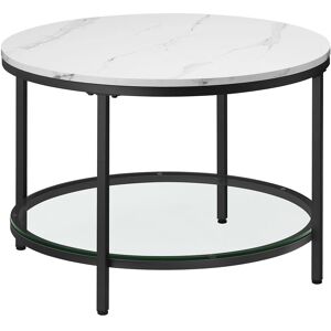 VASAGLE White Marble + Black Ink Coffee Table - Coffee Table VASAGLE White Marble + Black Ink Coffee Table - Coffee Table