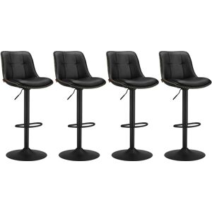 VASAGLE Schwarze Tinten Drehbare Höhenverstellbare Barhocker - 2er Set VASAGLE Schwarze Tinten Drehbare Höhenverstellbare Barhocker - 2er Set