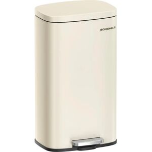 SONGMICS Sand Beige Kitchen Pedal Rubbish Bin - Kitchen Trash Can 30L SONGMICS Sand Beige Kitchen Pedal Rubbish Bin - Kitchen Trash Can 30L