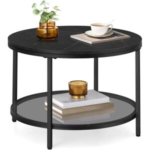 VASAGLE Black Marble Coffee Table - Living Room Modern Style VASAGLE Black Marble Coffee Table - Living Room Modern Style