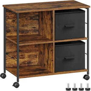 VASAGLE Brown 2-Drawer Filing Cabinet - Filing Cabinet VASAGLE Brown 2-Drawer Filing Cabinet - Filing Cabinet