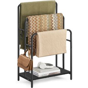 VASAGLE 3-Bar Towel Holder with 2 Hooks - Towel Rack VASAGLE 3-Bar Towel Holder with 2 Hooks - Towel Rack