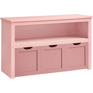 VASAGLE Pink Toy Storage with Wheels - Kid's Room Organizer VASAGLE Pink Toy Storage with Wheels - Kid's Room Organizer