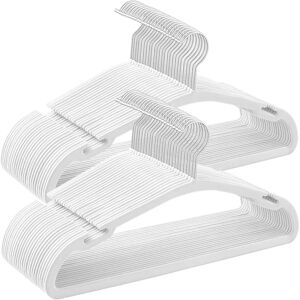 SONGMICS White Velvet Clothes Hangers - Non-Slip, 50 Pack SONGMICS White Velvet Clothes Hangers - Non-Slip, 50 Pack
