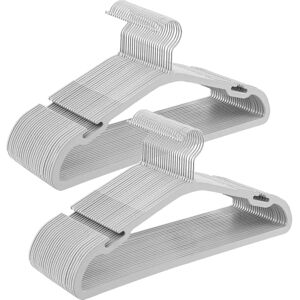SONGMICS Grey Plastic Hangers - Clothes Hangers with Shoulder Notches & Swivel Hook SONGMICS Grey Plastic Hangers - Clothes Hangers with Shoulder Notches & Swivel Hook