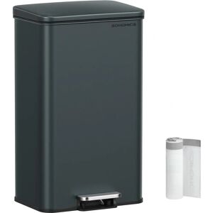 SONGMICS Steel Pedal Kitchen Bin - Charcoal Grey - 40L SONGMICS Steel Pedal Kitchen Bin - Charcoal Grey - 40L