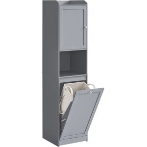VASAGLE Badezimmerschrank mit Wäschekorb - Taubengrau VASAGLE Badezimmerschrank mit Wäschekorb - Taubengrau