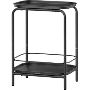 VASAGLE Compact Metal Side Table - Two-Tier Modern Nightstand VASAGLE Compact Metal Side Table - Two-Tier Modern Nightstand