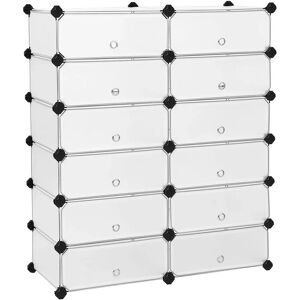 Scaffale Modulare per Scarpe Bianco - Organizer Scarpe (12 Ripiani) Scaffale Modulare per Scarpe Bianco - Organizer Scarpe (12 Ripiani)