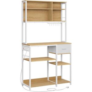 Scaffale da Cucina VASAGLE con Prese Elettriche e Cassetto in Tessuto - Scaffale da Cucina Scaffale da Cucina VASAGLE con Prese Elettriche e Cassetto in Tessuto - Scaffale da Cucina