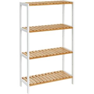 SONGMICS Storage Shelf - 4-Tier White/Natural Storage Shelf SONGMICS Storage Shelf - 4-Tier White/Natural Storage Shelf